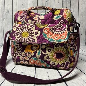 Vera Bradley Convertible Purple Paisley Diaper Bag